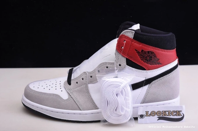 Official Maikesneakers Grey Air Jordan High Smoke Light OG 1 555088-126 0730